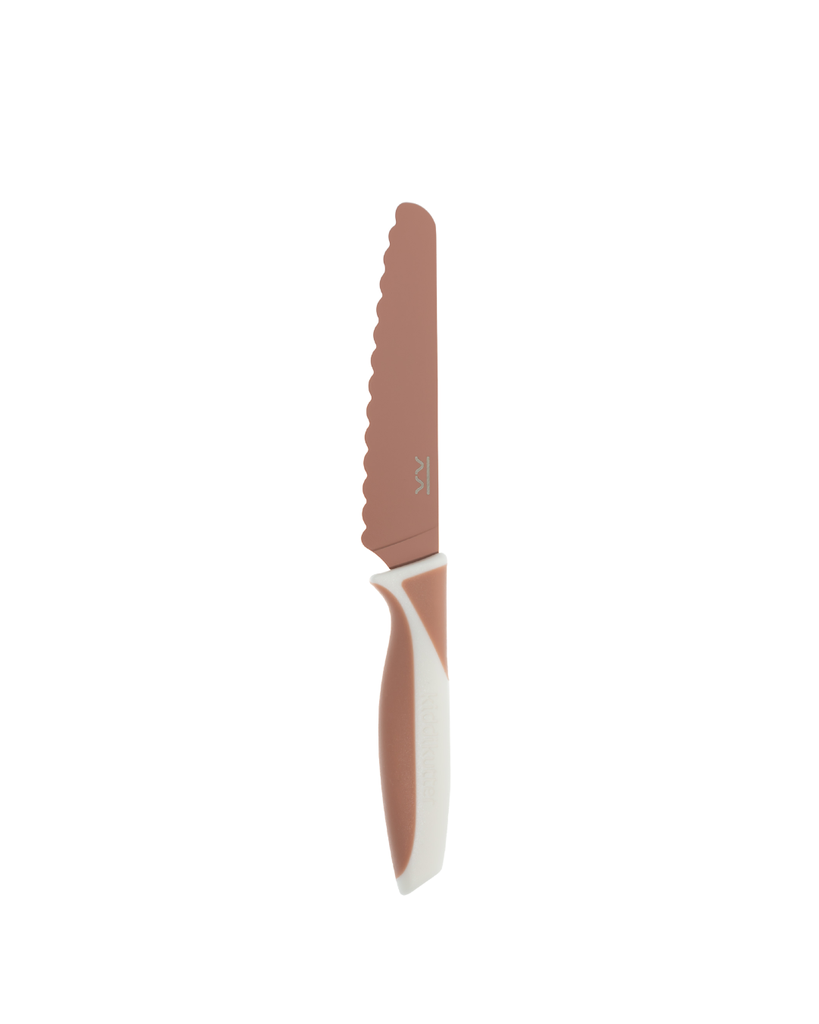 Dětský nůž Kiddikutter Dusky Rose, tlumeně růžová varianta