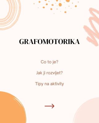 ✍️Rozvoj grafomotoriky je klíčový pro šikovné ručičky a jisté psaní! Objevte jednoduché hry a aktivity, které podporují...