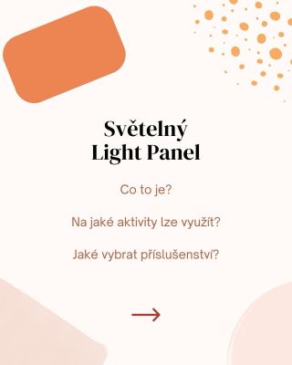 ⭐️Light panel je skvělá edukativní pomůcka (nejen) pro smyslové hraní – děti s ním rozvíjejí zrakové vnímání, koncentraci,...